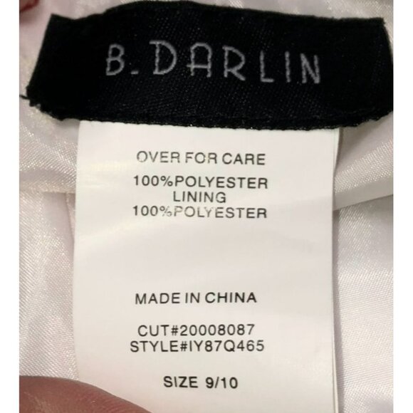 NWT WHITE FLORAL SLEEVELESS SKATER DRESS SZ 9/10 B DARLIN SHORT PARTY WOMENS - Picture 5 of 5